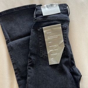 Everlane authentic stretch slim bootcut jean washed black size 28